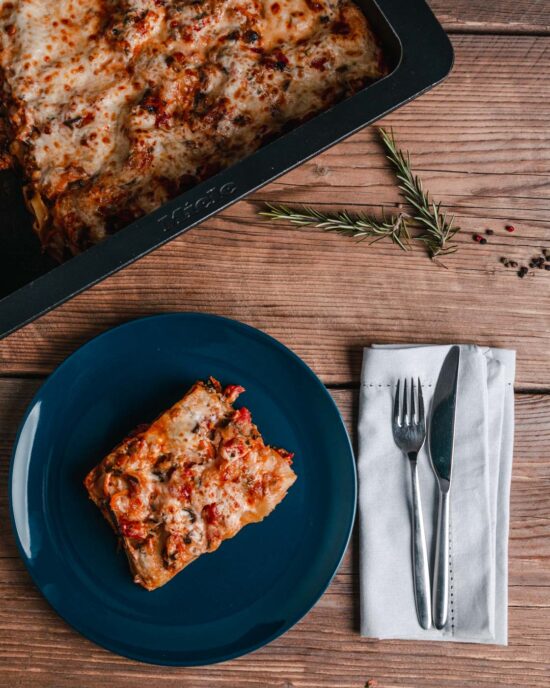 Lasagne mit Auberginen-Bolognese