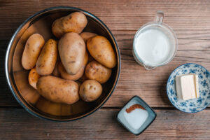Kartoffelstock mit Vegi-Bällchen