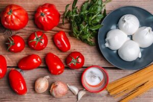 Burrata-Tomaten-Spaghetti