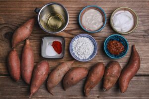 Süsskartoffel-Pommes mit Chipotle-Dipp