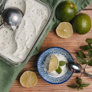 Limetten Minze Frozen Yogurt