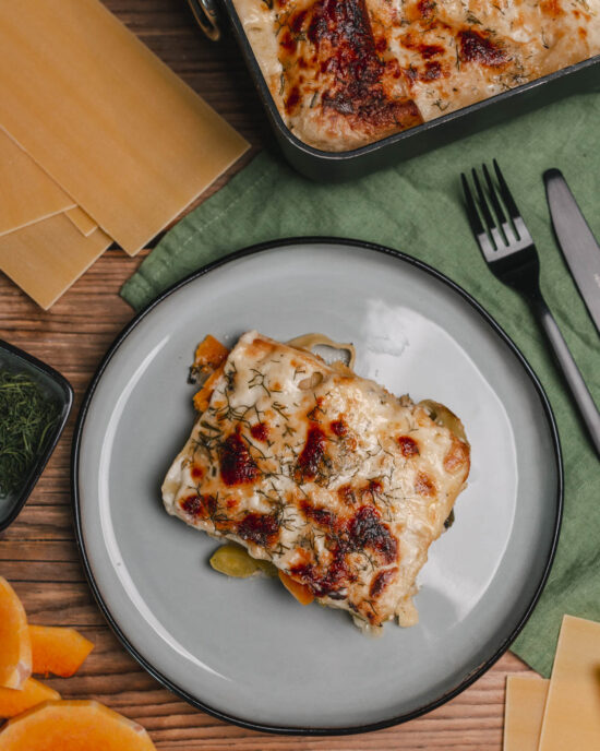 Kürbis - Spinat - Lasagne