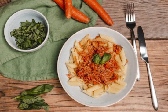 Pasta an Blumenkohl - Tomatensauce