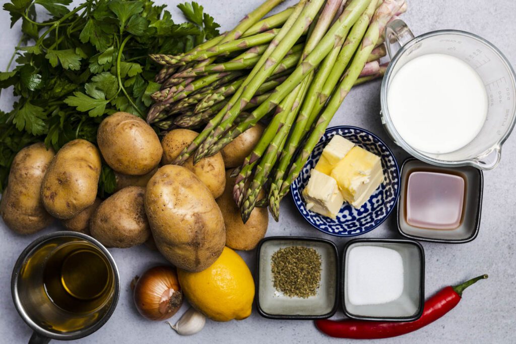 Spargelwald auf Kartoffel Moosbeet