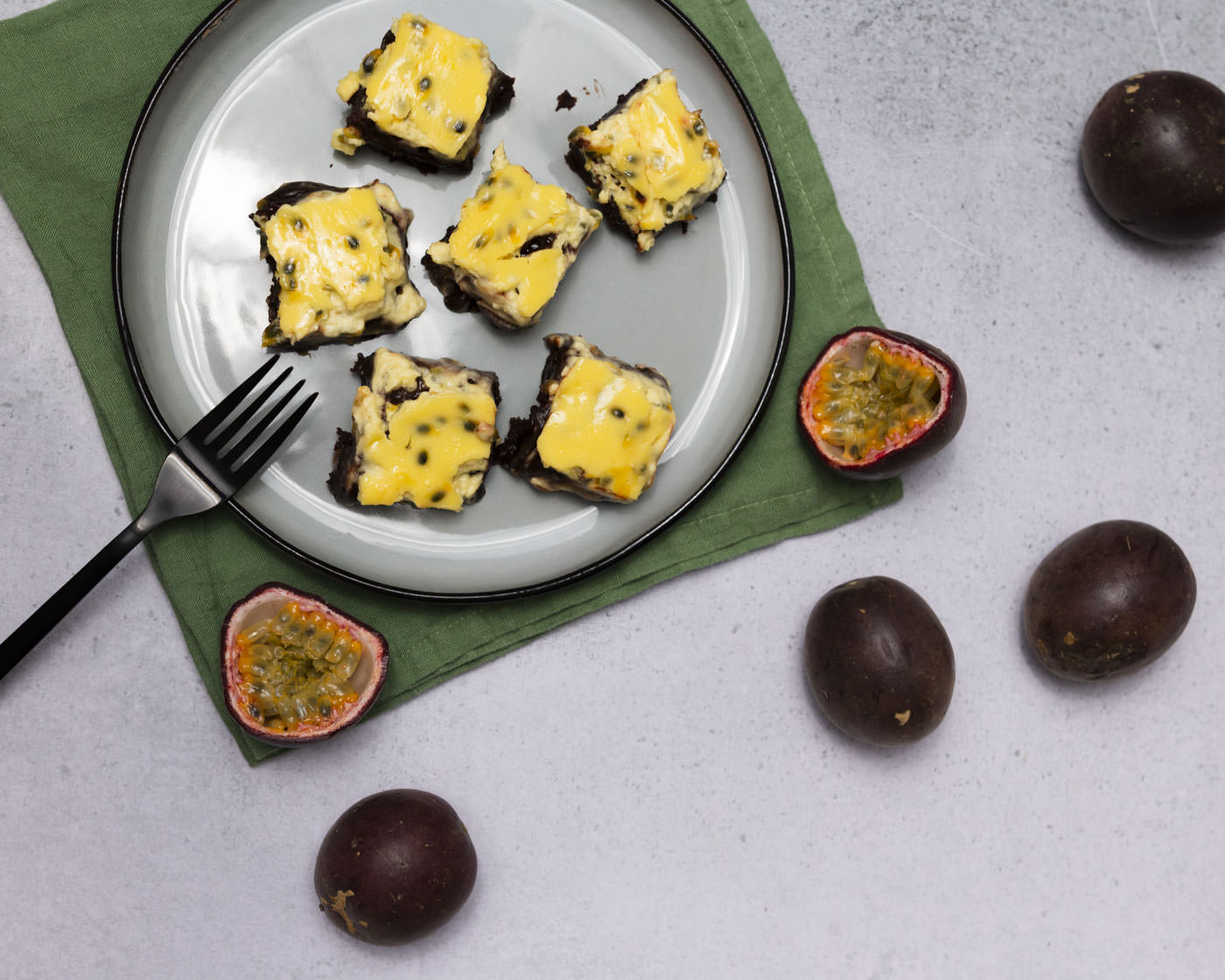 Passionsfrucht Brownies